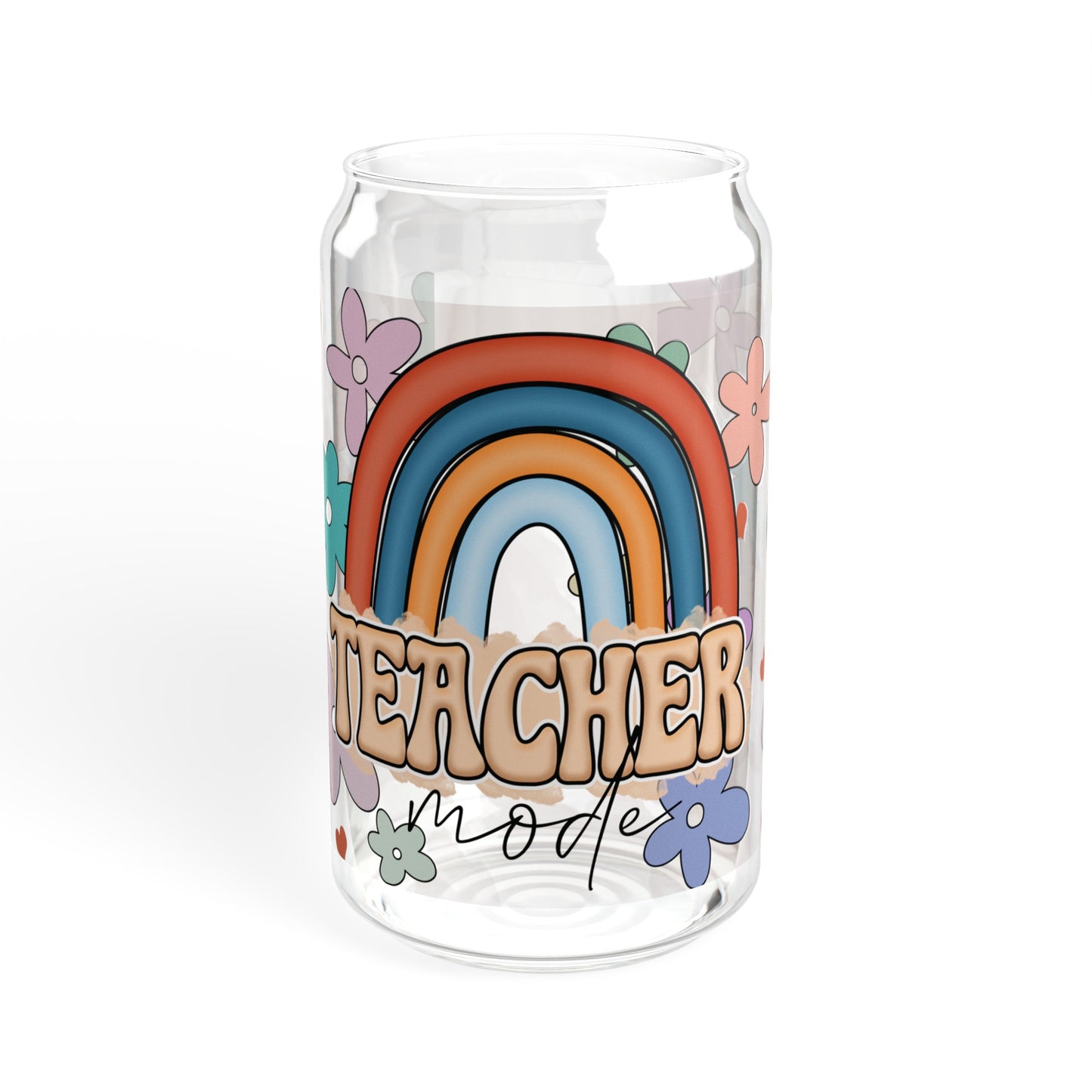 Colorful Teacher Mode Glass Can Cup - Ideal for Classroom Use