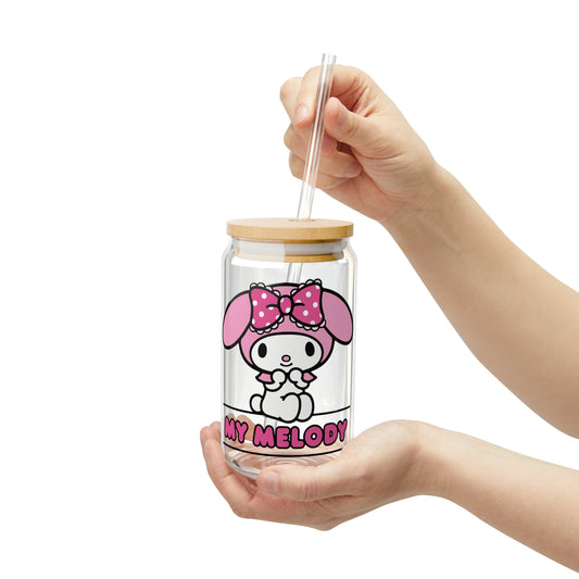 Sweet My Melody Glass Can Cup - Unique Gift for Sanrio Fans