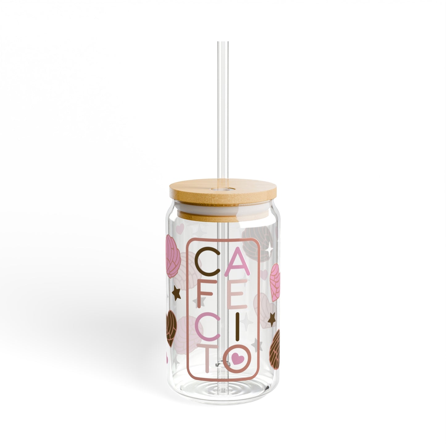 Cafecito Glass Can, 16 oz - Sleek Contemporary Design