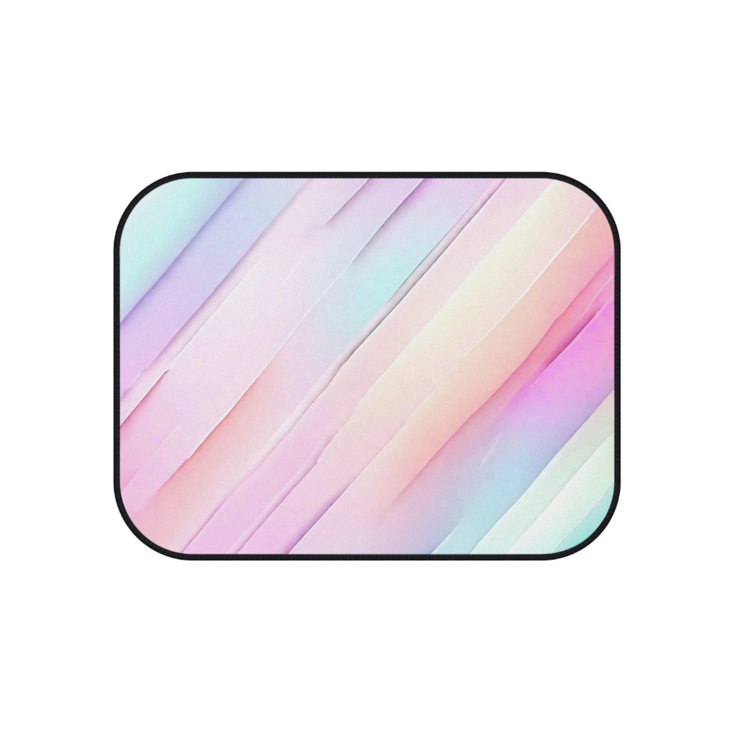 Elevate Your Car's Aesthetic with Pastel Rainbow Car Floor Mats, Set of 4 - Get Noticed on the Road!