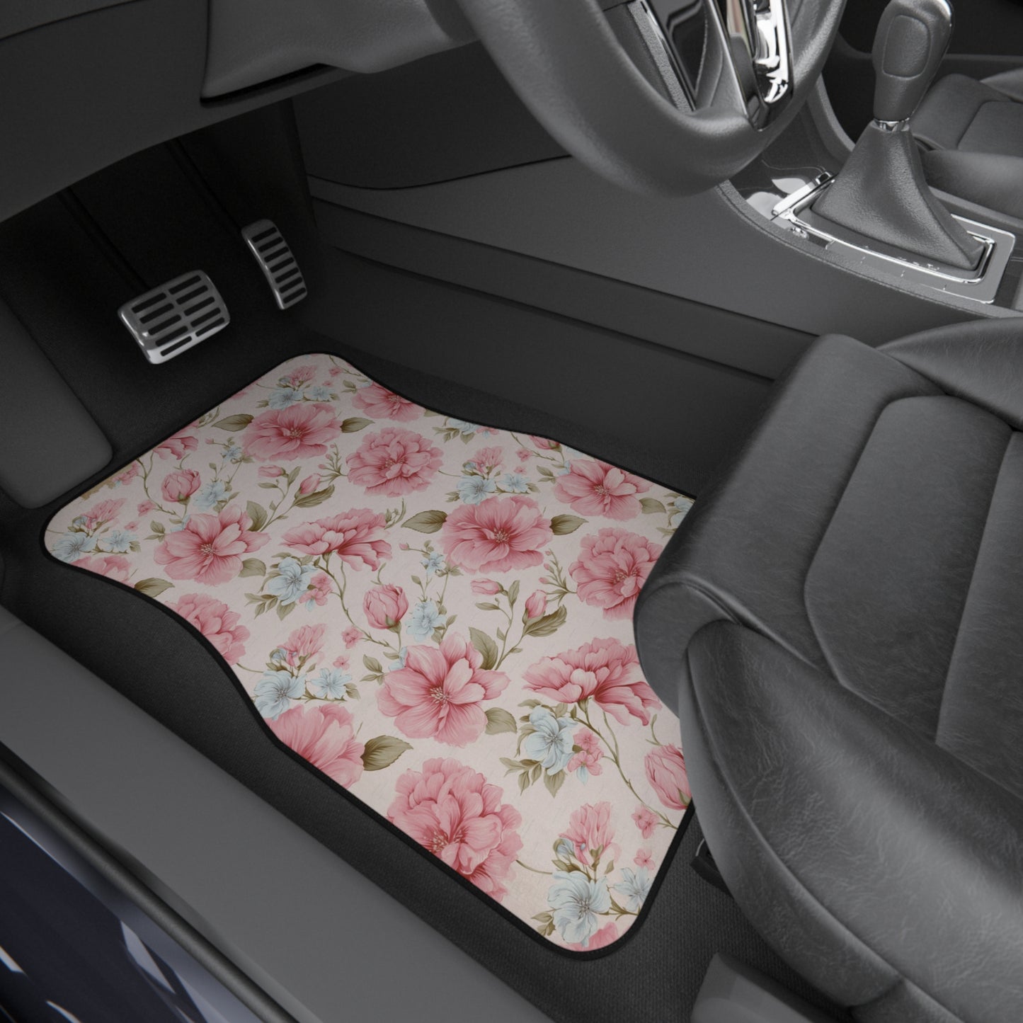 Pretty in Pink: Floral Car Mats Set of 4 for a Stylish Ride