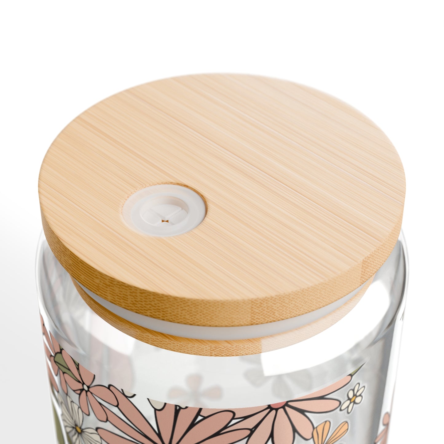 Boho Retro Floral Mama Glass Can Cup - Eco-Friendly Tumbler for the Stylish Mom