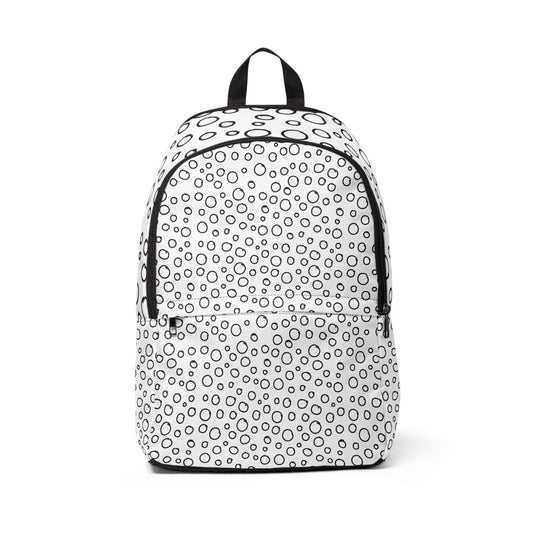 Trendy Backpack with Bubble Doodles - Perfect for Everyday Use