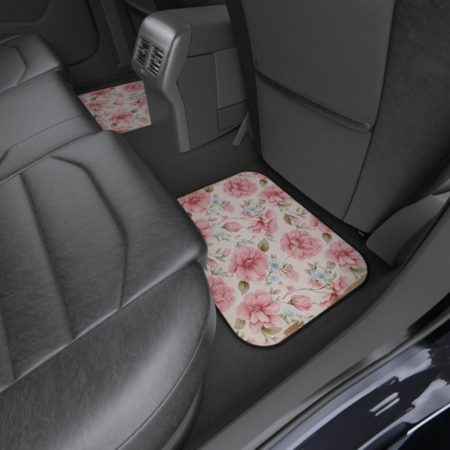 Pretty in Pink: Floral Car Mats Set of 4 for a Stylish Ride