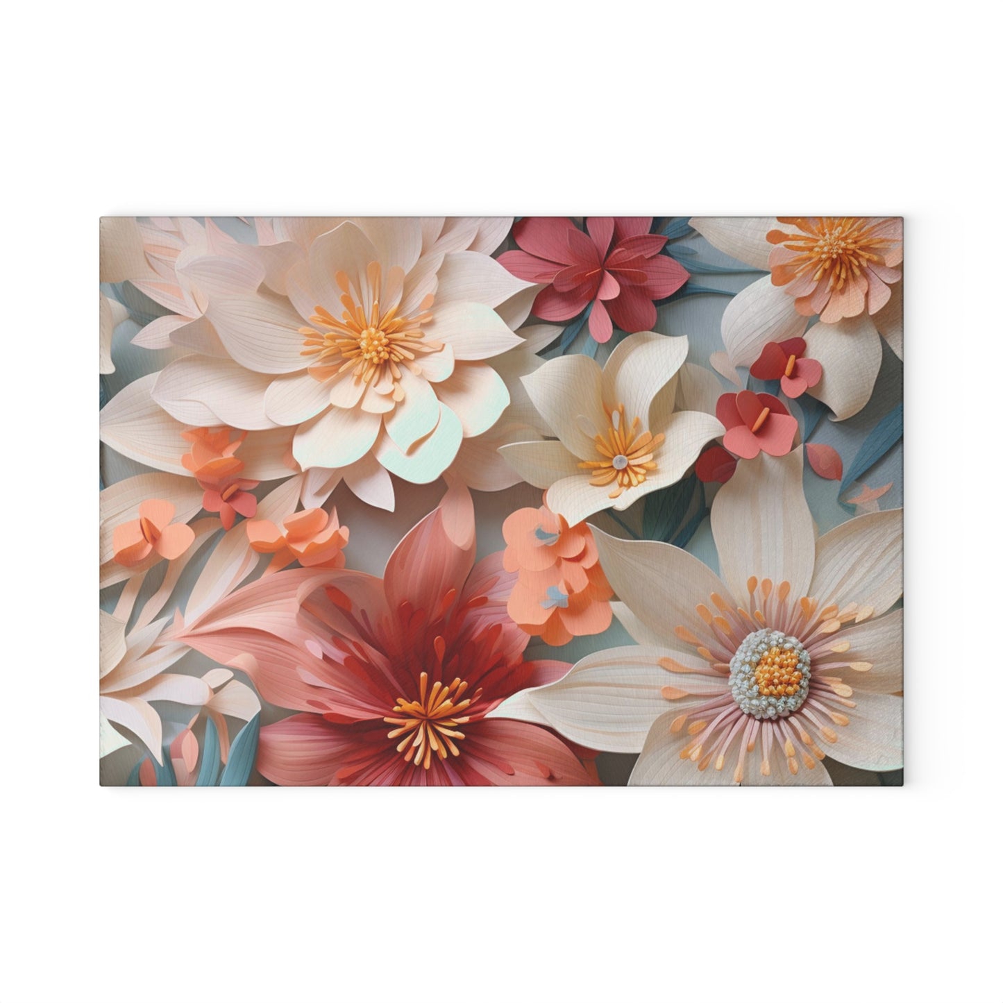 Stylish and Practical: Floral Glass Cutting Board - Add Some Flower Power to Your Cooking Space