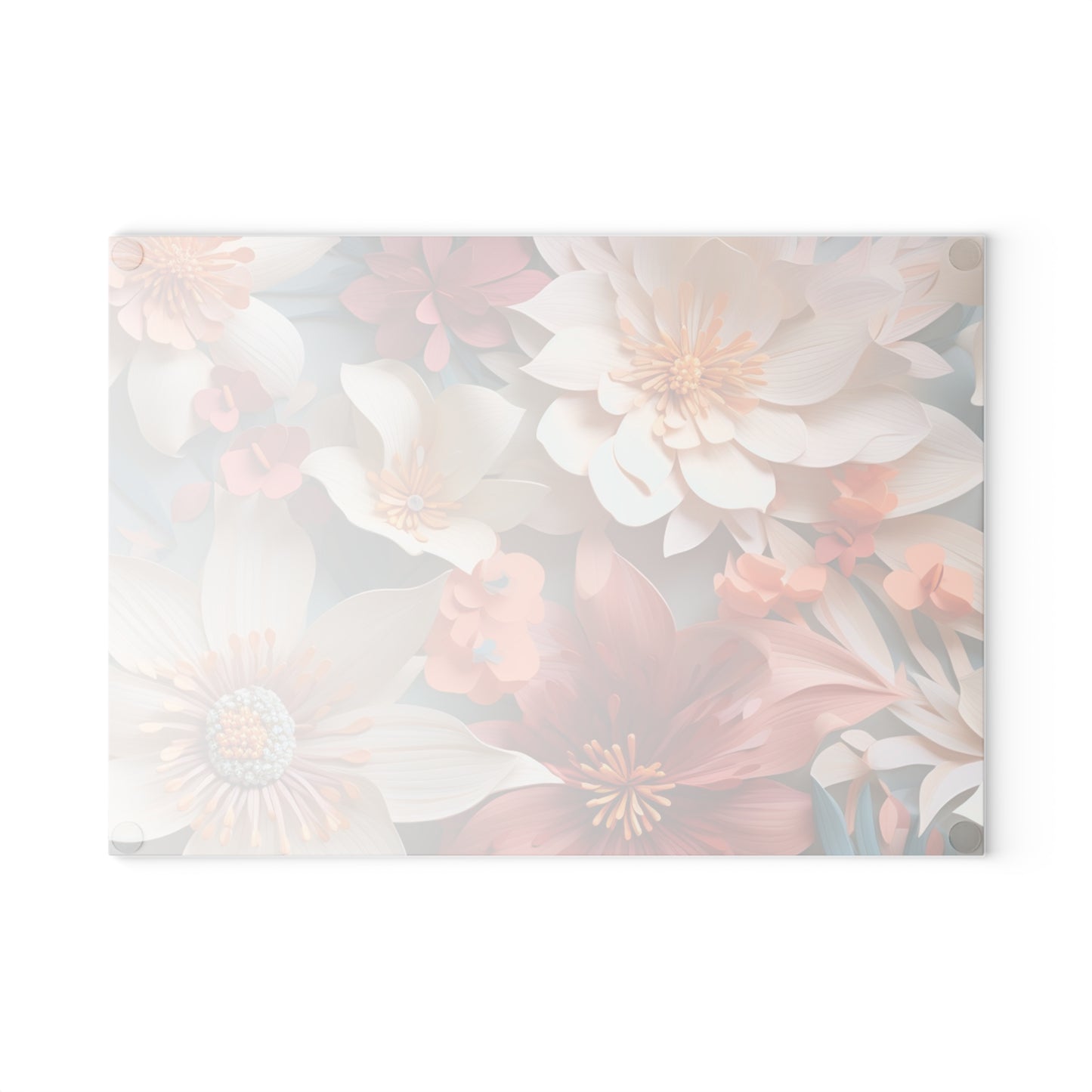 Stylish and Practical: Floral Glass Cutting Board - Add Some Flower Power to Your Cooking Space