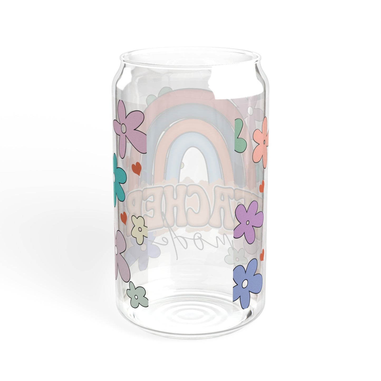 Colorful Teacher Mode Glass Can Cup - Ideal for Classroom Use