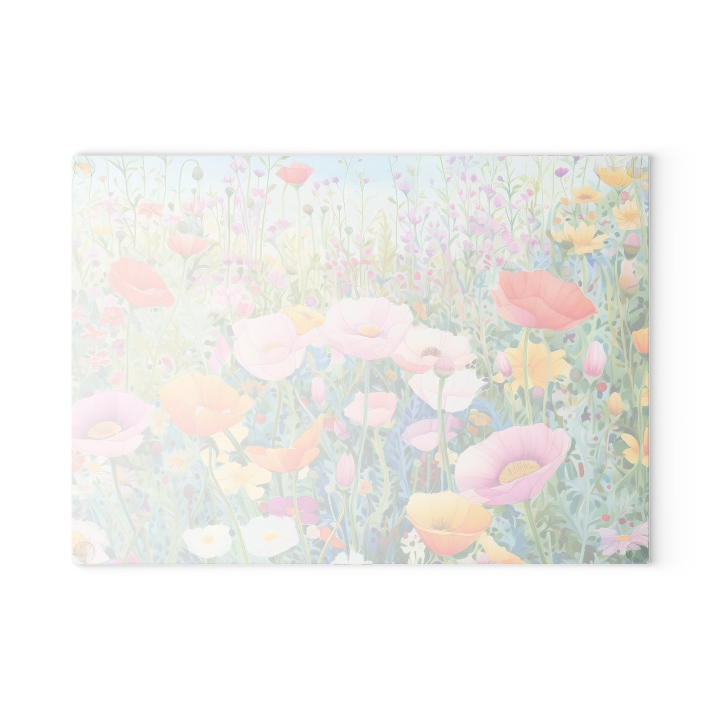 Floral Meadow Glass Cutting Board