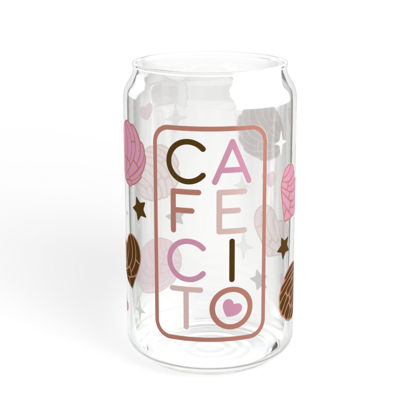 Cafecito Glass Can, 16 oz - Sleek Contemporary Design