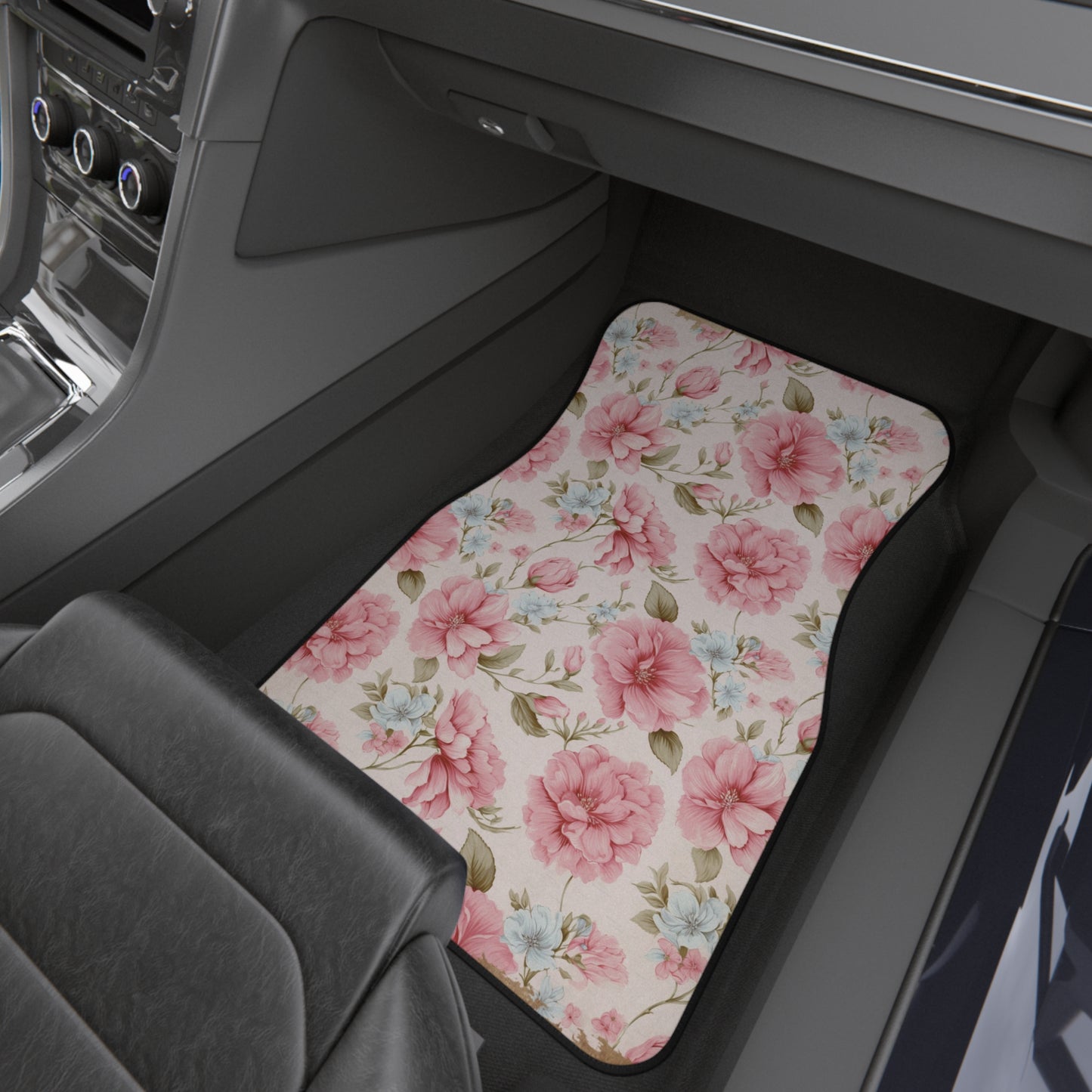 Pretty in Pink: Floral Car Mats Set of 4 for a Stylish Ride