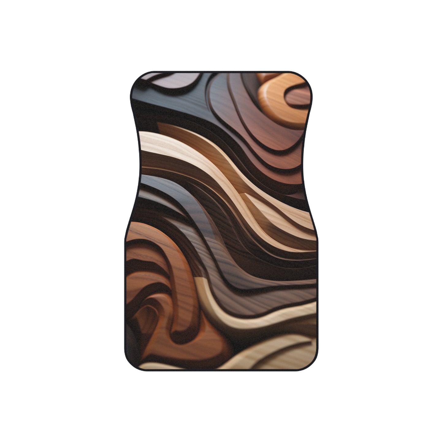 Rustic Wood Inspired Car Floor Mats - Set of 4 - Add a Touch of Nature to Your Ride!