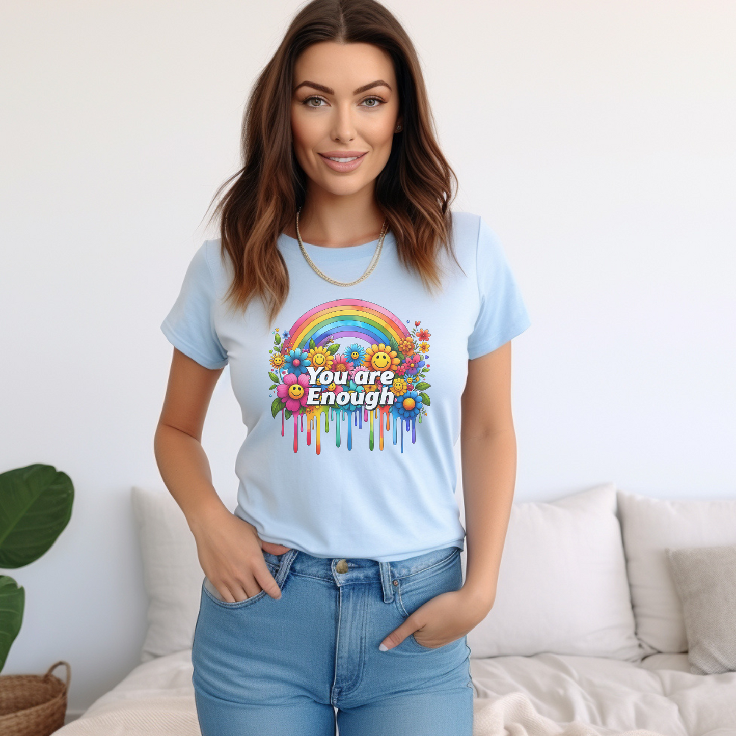 Empowering 'You Are Enough' Graphic Tee - Positive Affirmation Shirt