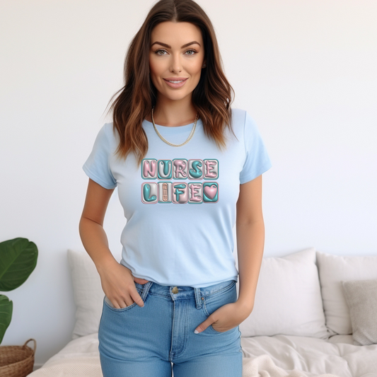 Nurse Life Shirt with Eye-catching Graphic Design