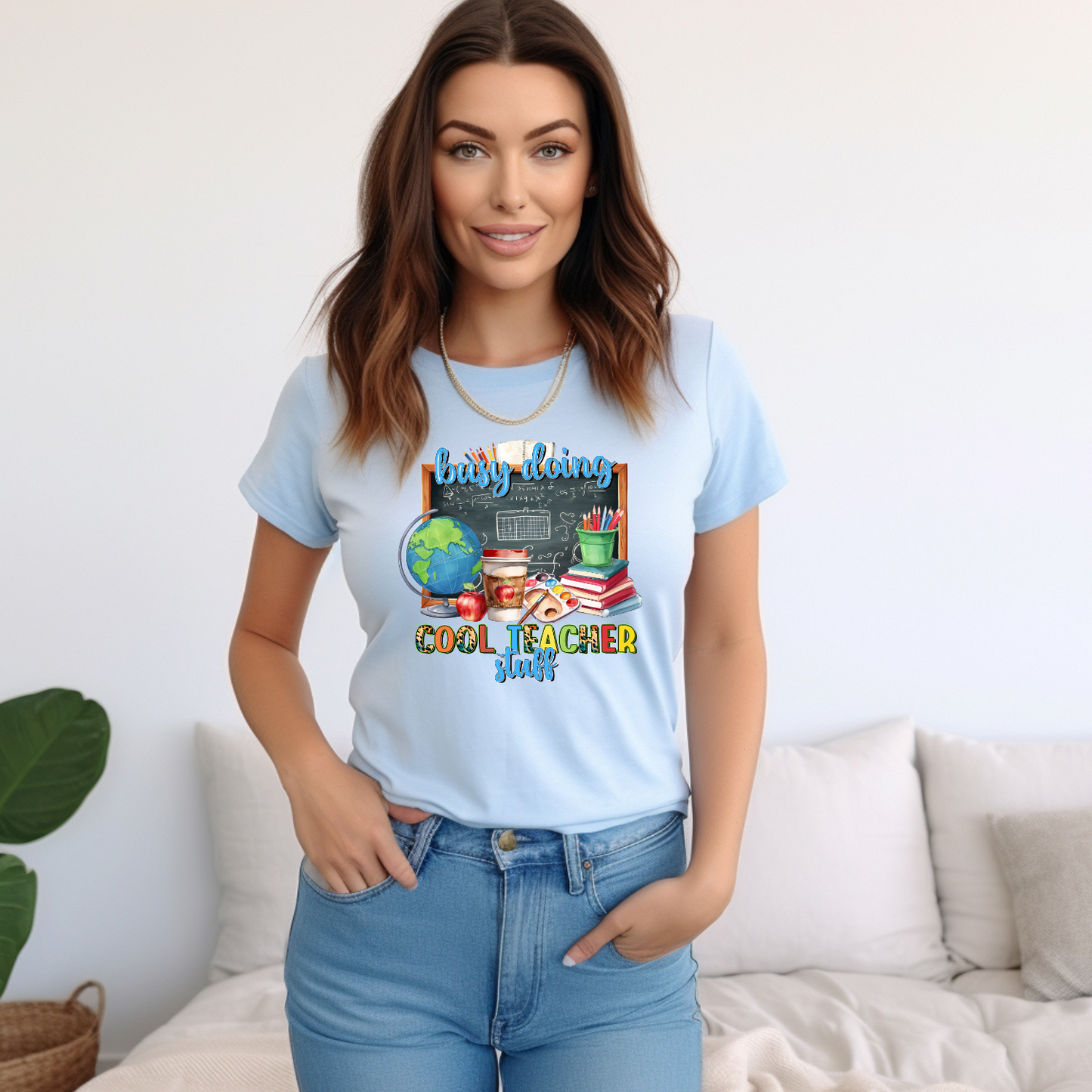 Teacher Life: Busy Doing Cool Teacher Stuff Graphic Tee