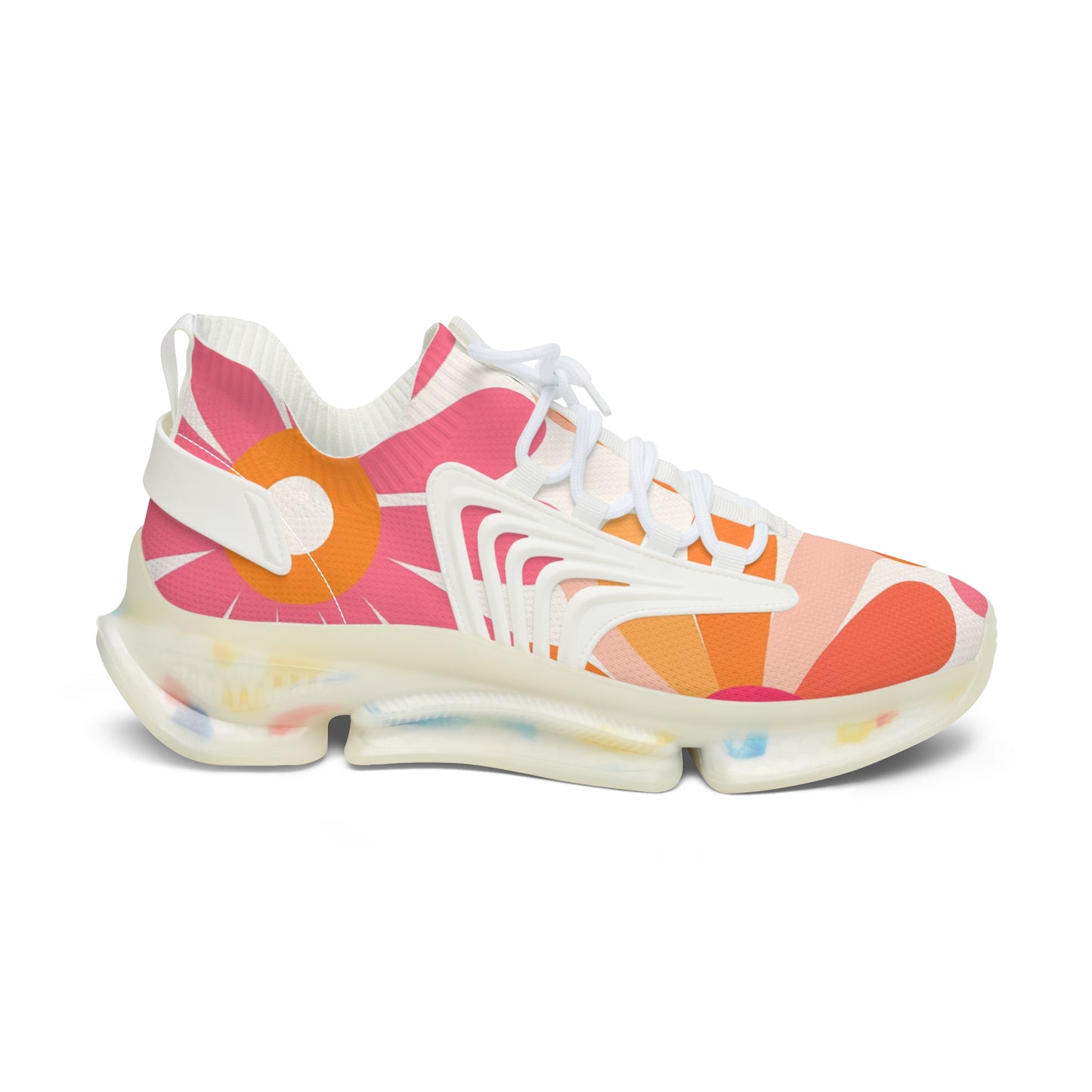 Floral Patterned Mesh Shoes - Retro Inspired Footwear