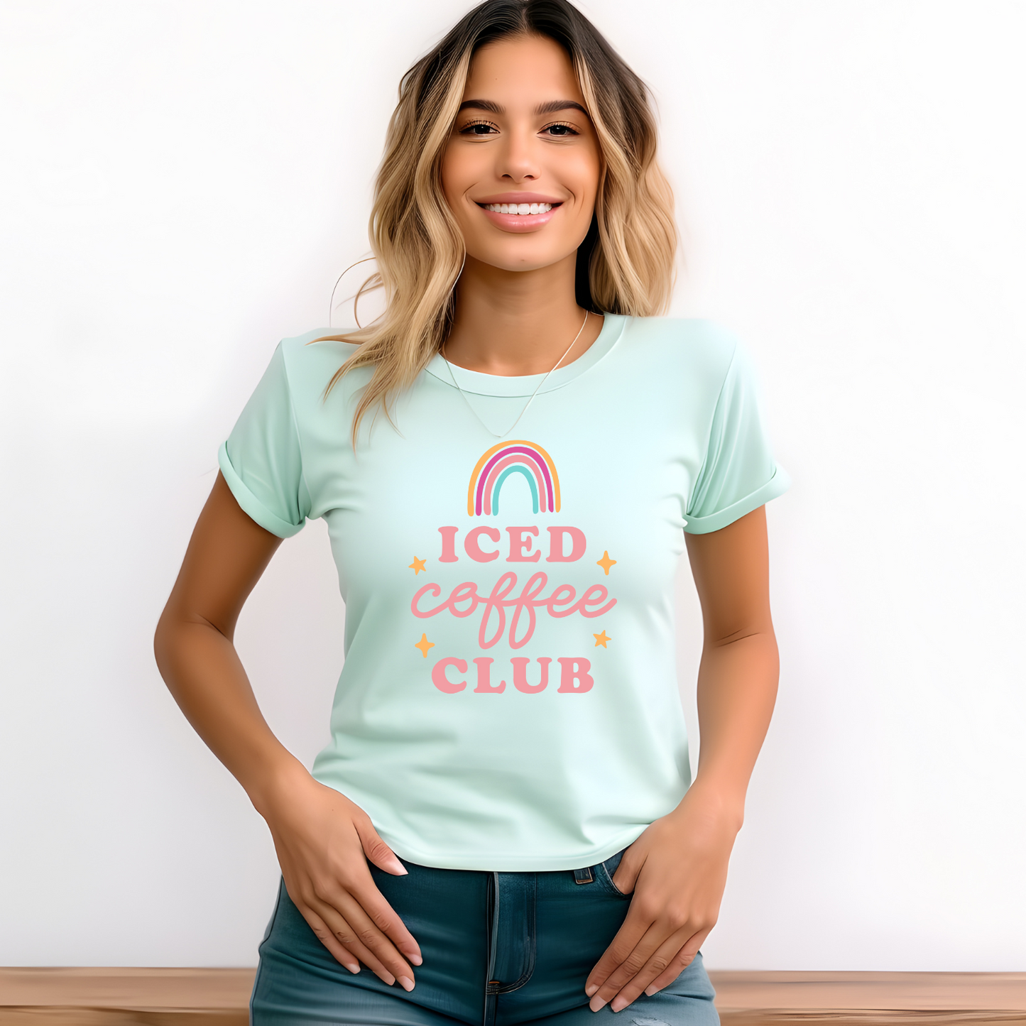 Cool Iced Coffee Club Tee Shirt - Coffee Addict Gift, Fun Drink Graphic Tee