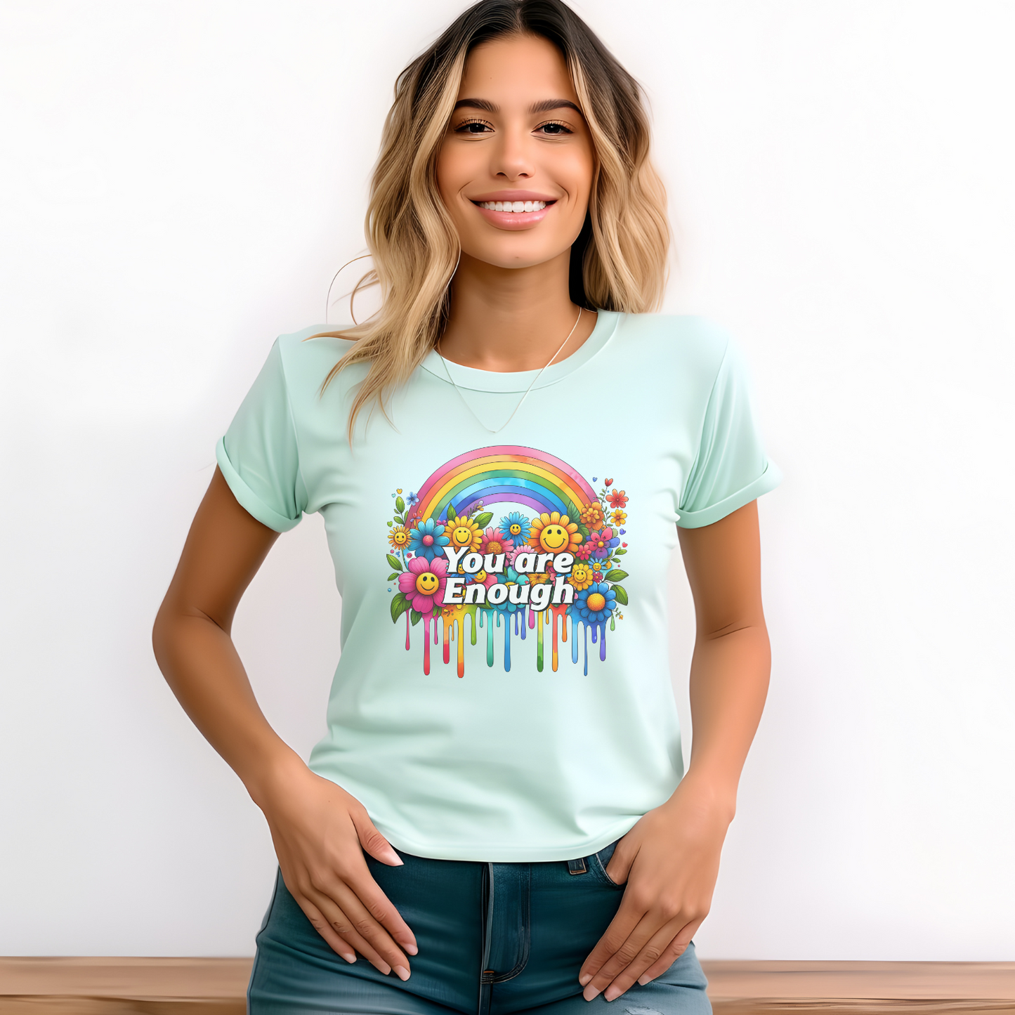 Empowering 'You Are Enough' Graphic Tee - Positive Affirmation Shirt