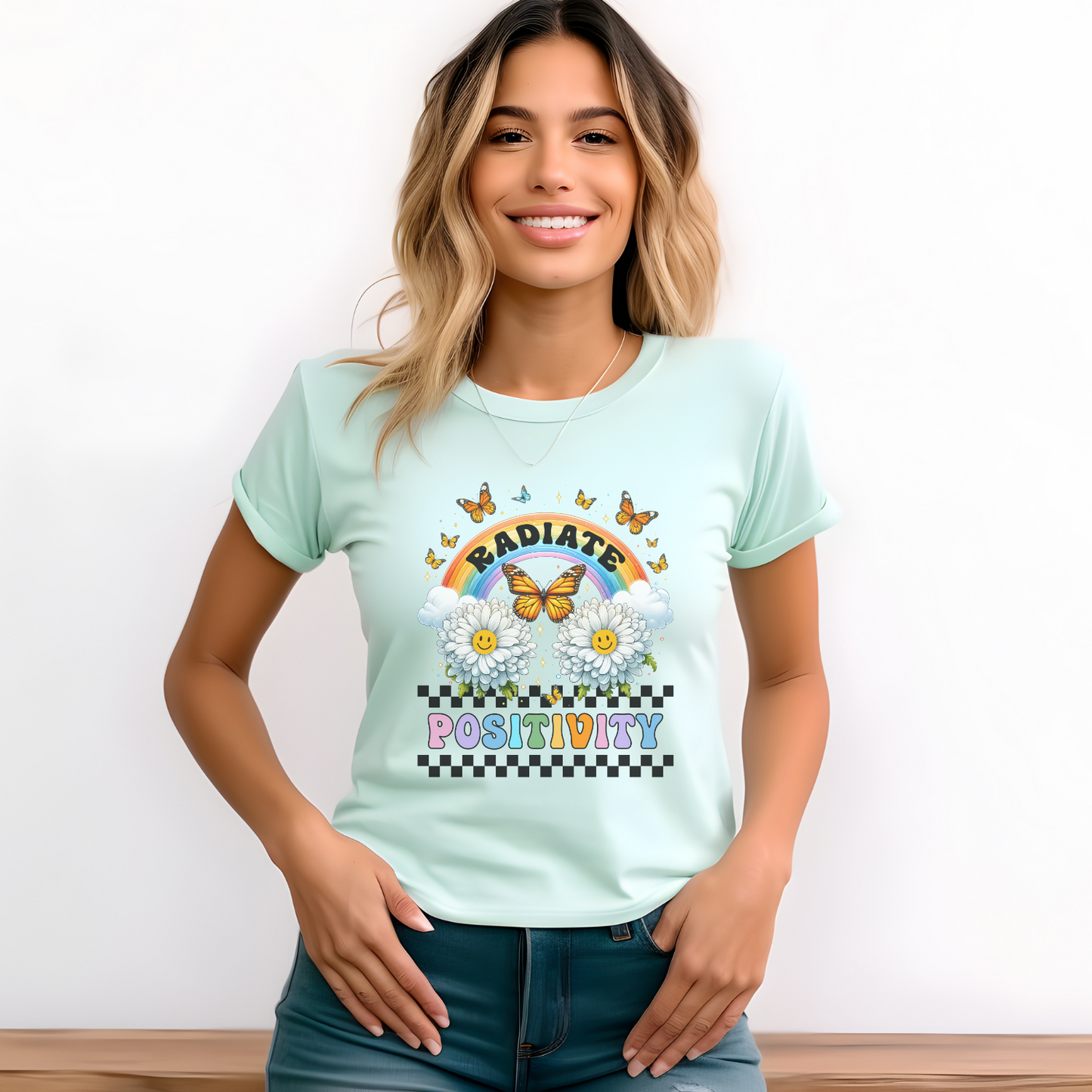 Radiate Positivity Graphic Tee - Positive Vibes Shirt for All Ages