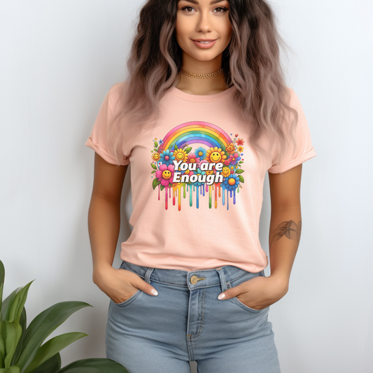 Empowering 'You Are Enough' Graphic Tee - Positive Affirmation Shirt