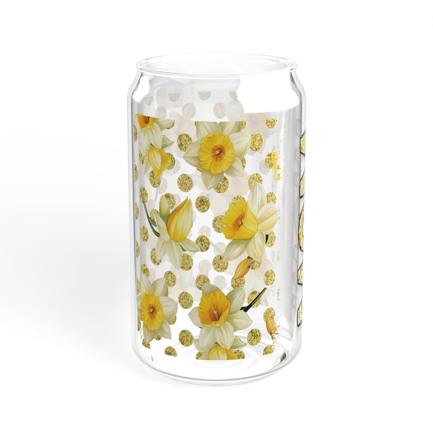 Colorful Mom Floral Glass Cup - Personalized Mother's Day Gift