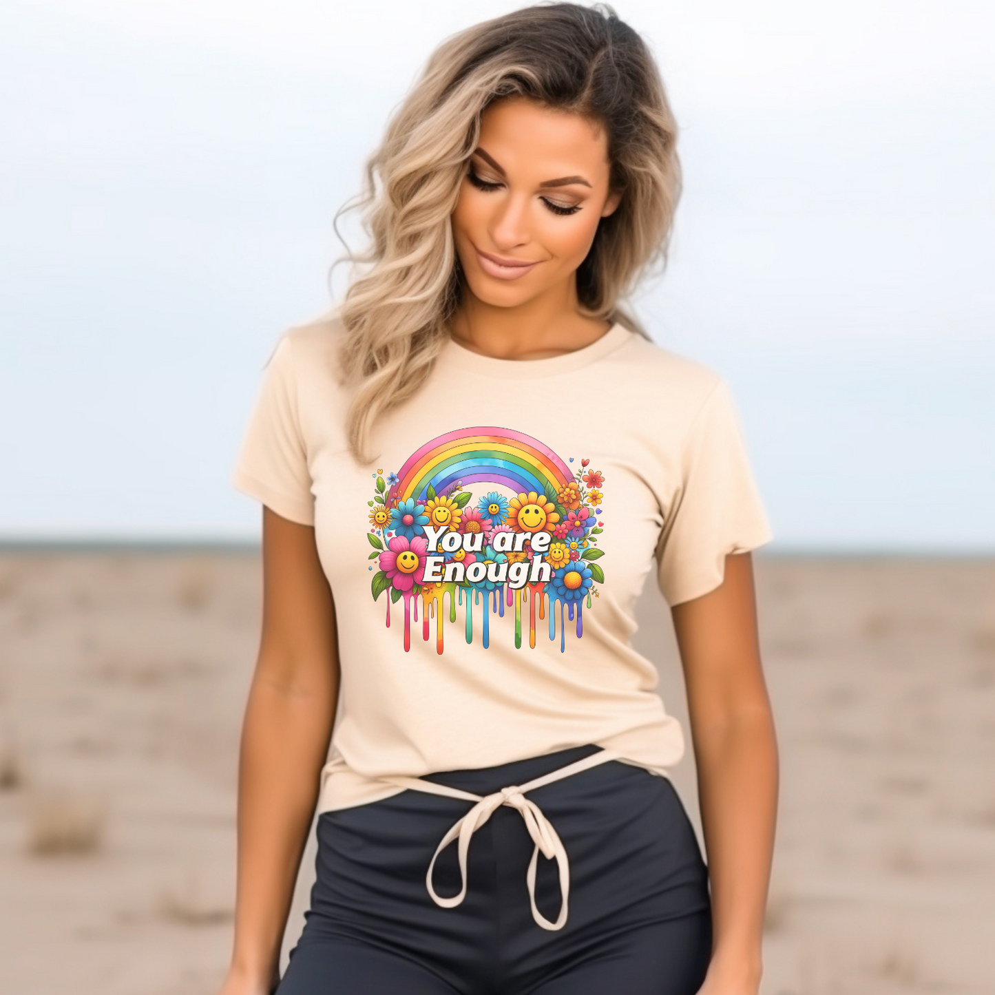 Empowering 'You Are Enough' Graphic Tee - Positive Affirmation Shirt