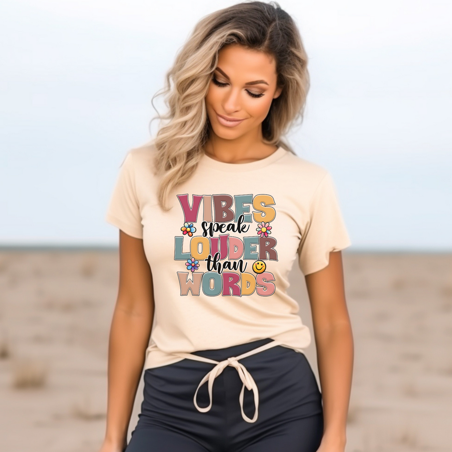 Vibes Speak Louder Than Words Shirt - Share Your Positive Energy