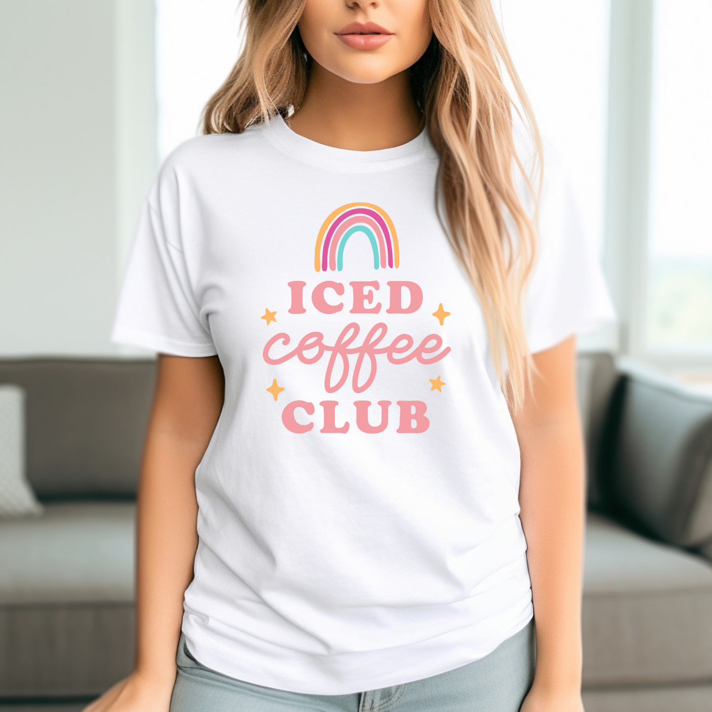 Cool Iced Coffee Club Tee Shirt - Coffee Addict Gift, Fun Drink Graphic Tee