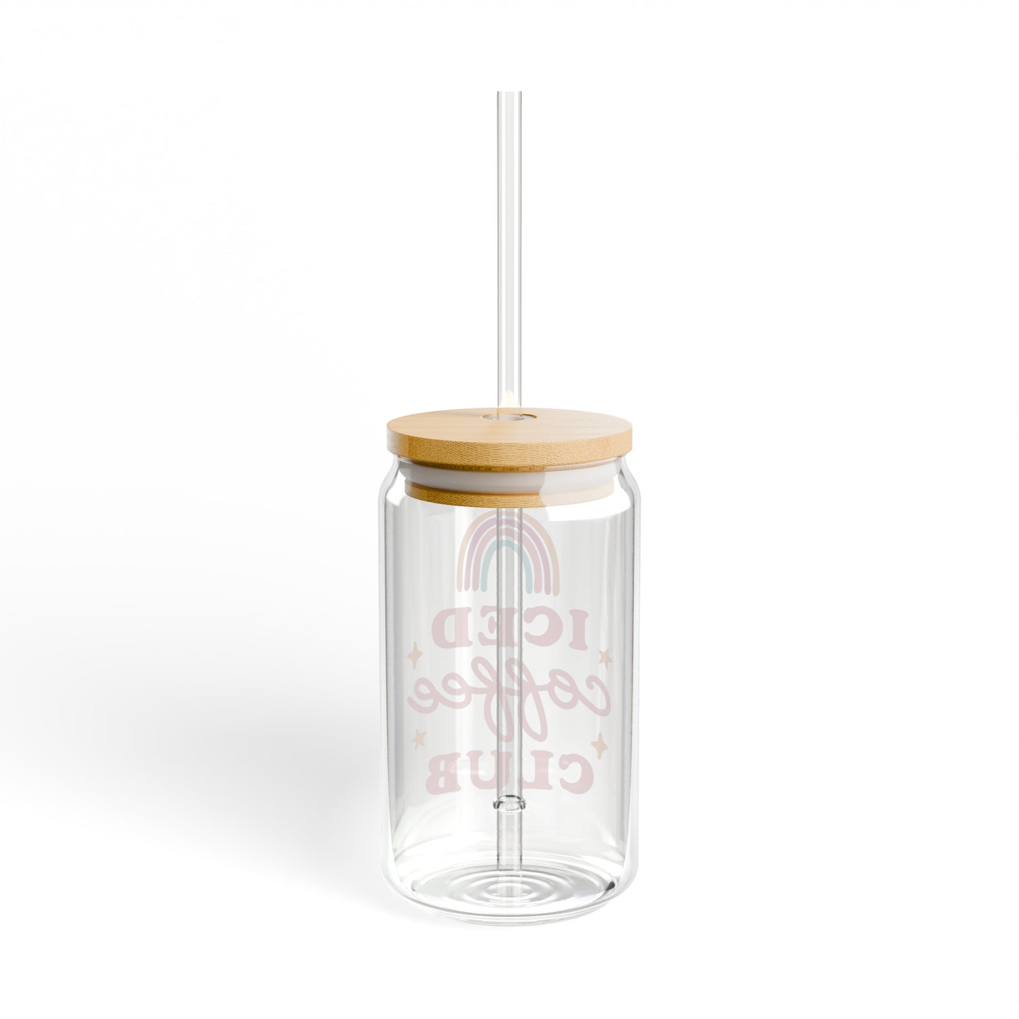 Artisan Iced Coffee Club Glass Can Cup - Eco-Friendly Reusable Mug