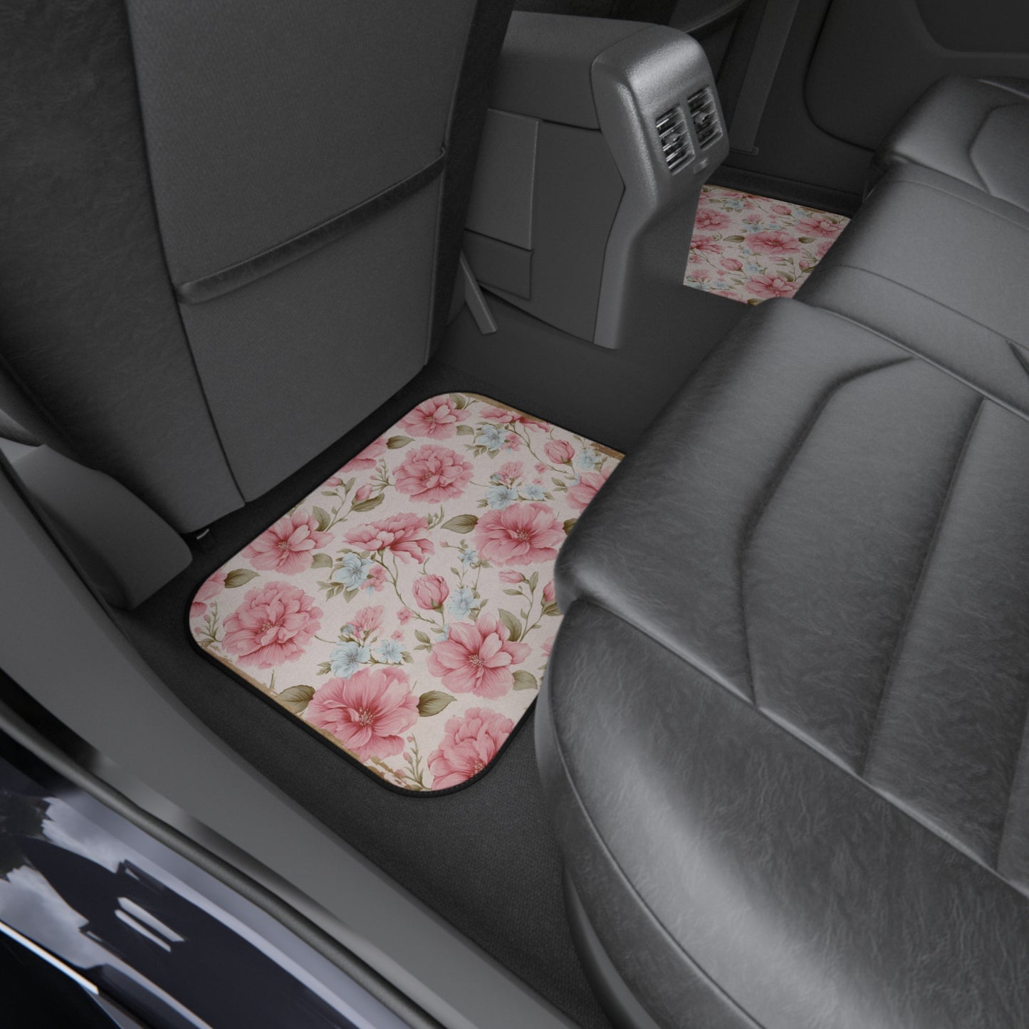 Pretty in Pink: Floral Car Mats Set of 4 for a Stylish Ride