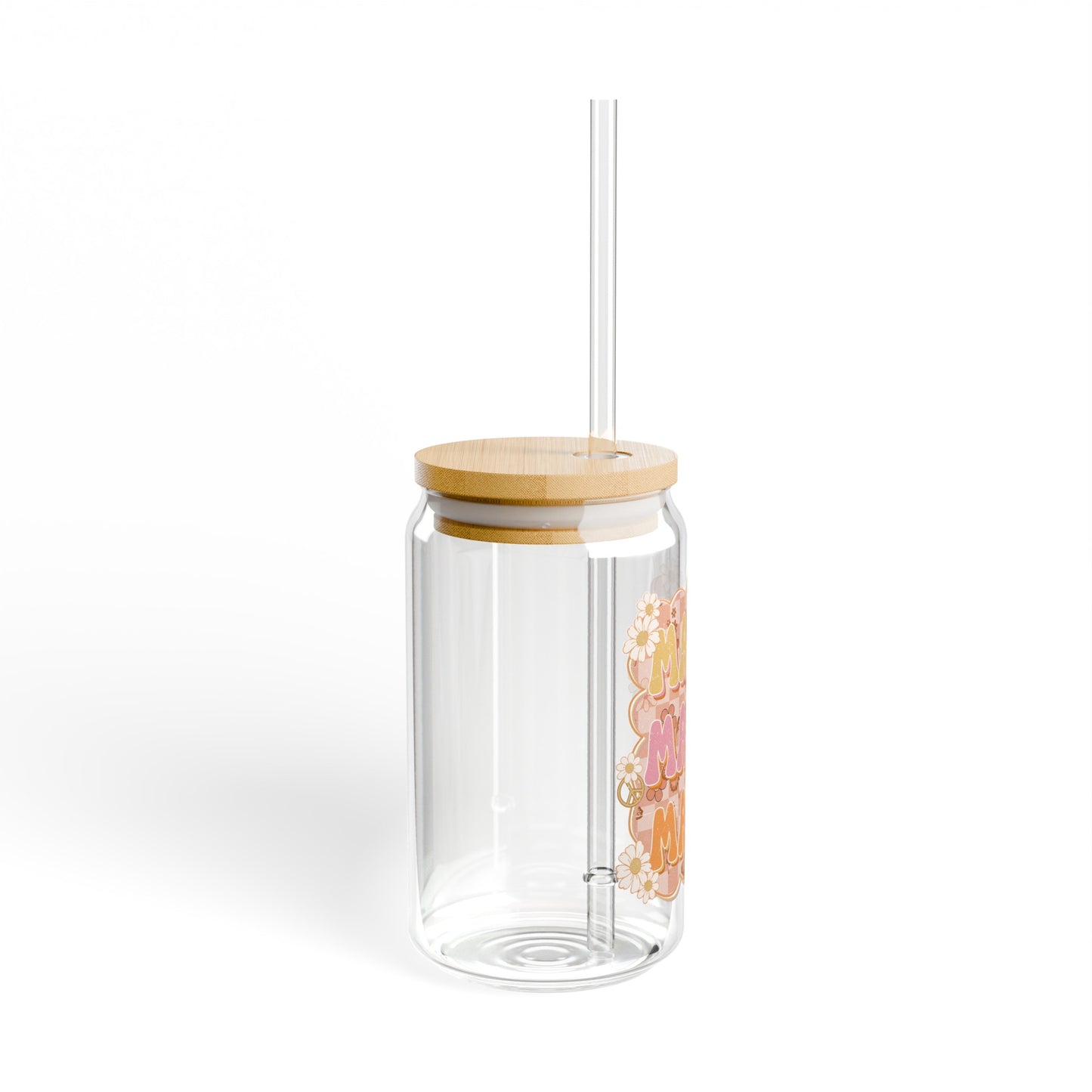 Floral Mama Glass Can Cup - Unique Mother's Day Gift Idea