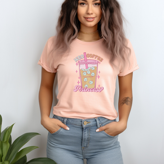 Fierce and Caffeinated Tee - Iced Coffee Princess Graphic Top