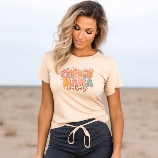 Mama Vibes Graphic Tee - Cool Mom Apparel for Everyday Style