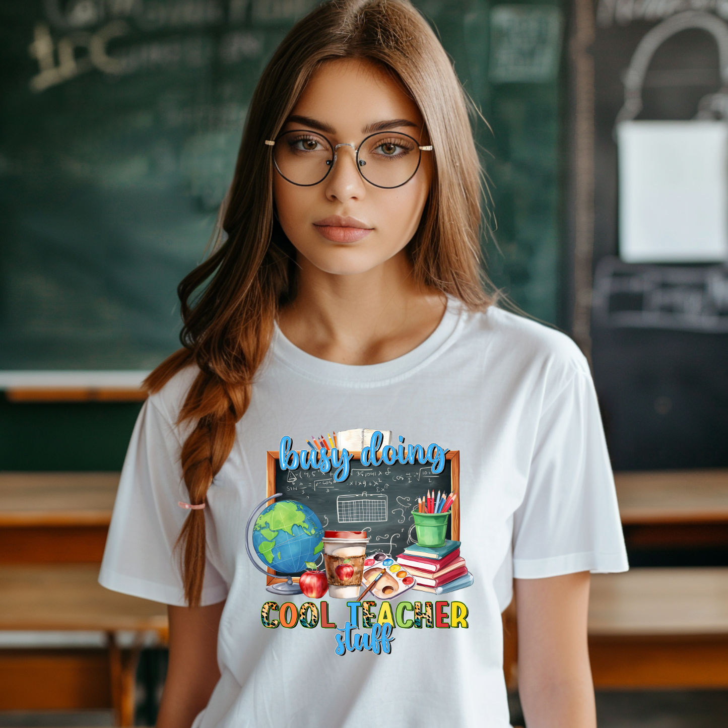 Teacher Life: Busy Doing Cool Teacher Stuff Graphic Tee