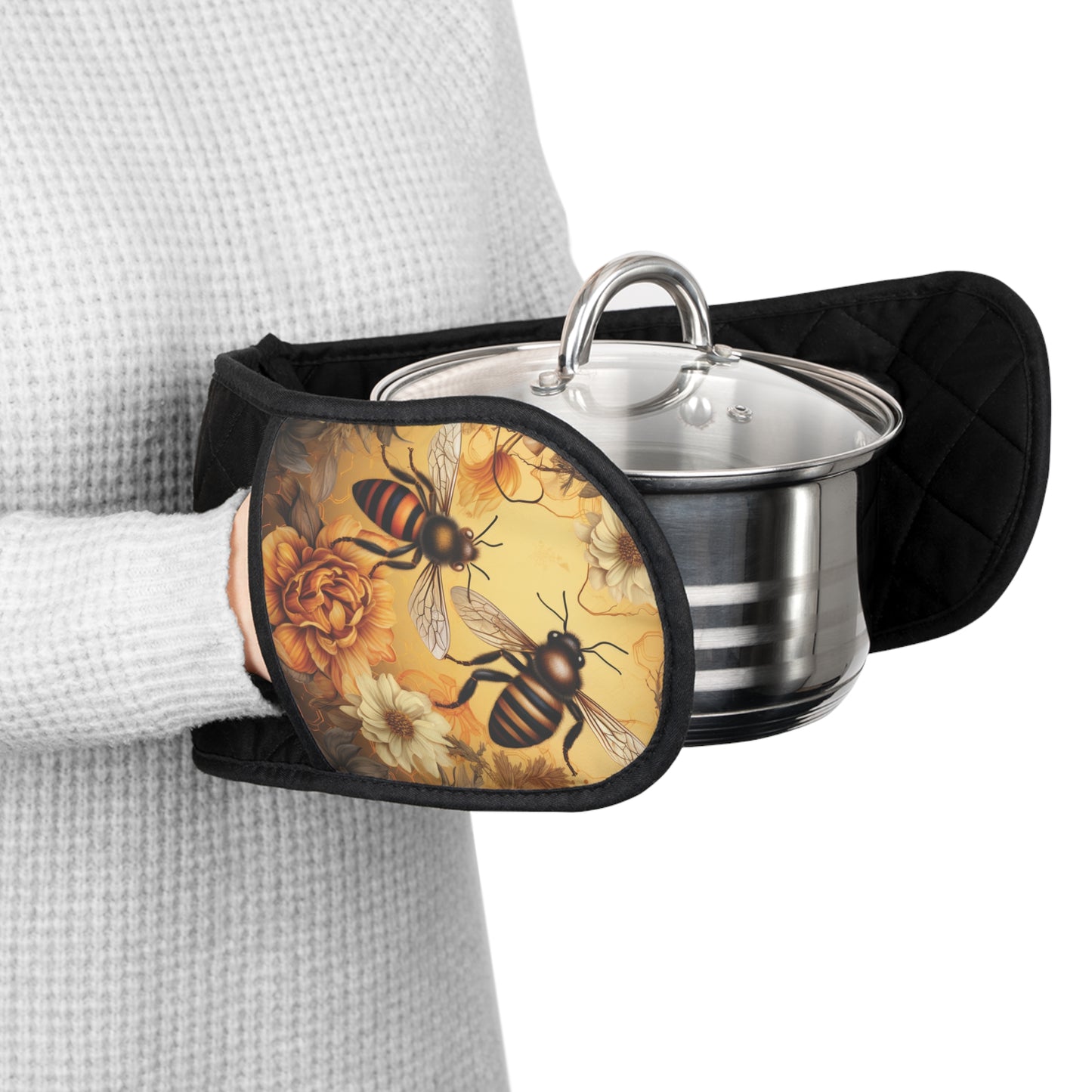 Buzzworthy Bees Hanging Loop Oven Mitt - Quirky Kitchen Accessory