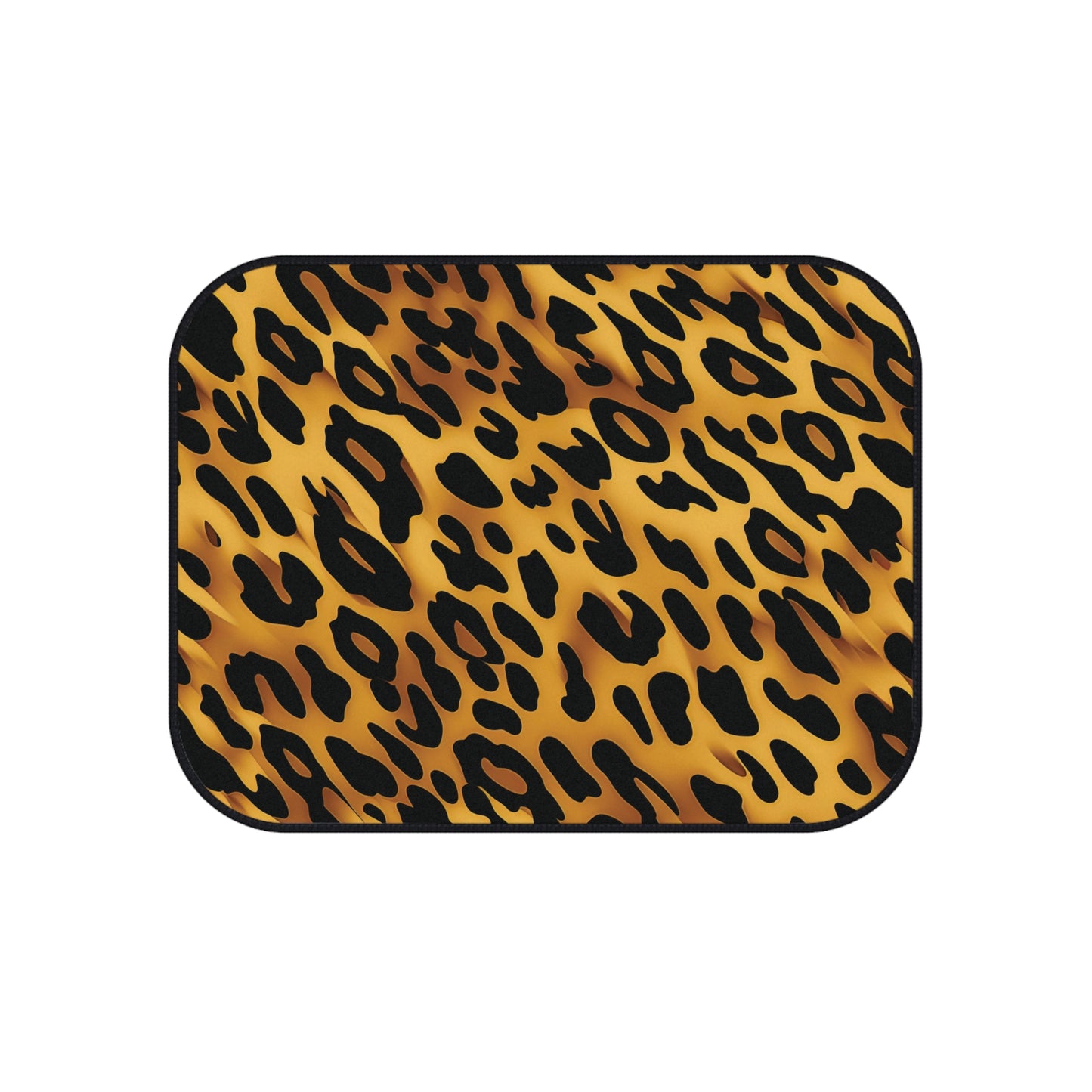 Trendy Leopard Print Auto Floor Mat Set - Fashionable and Functional