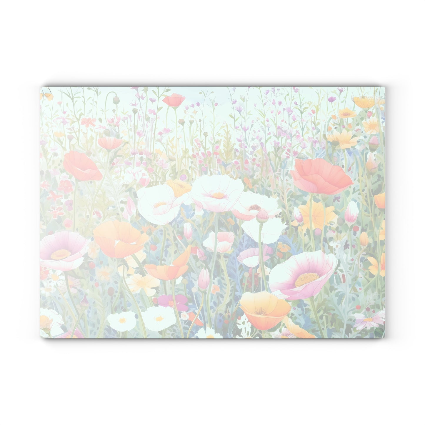 Floral Meadow Glass Cutting Board