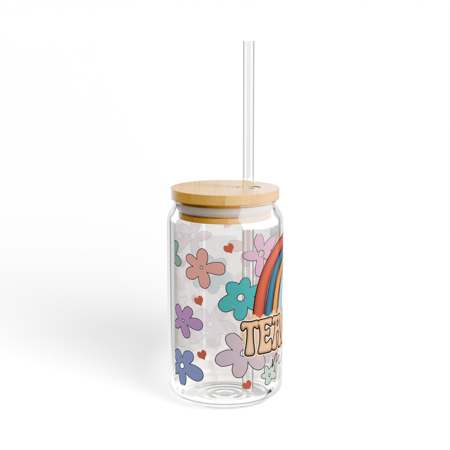 Colorful Teacher Mode Glass Can Cup - Ideal for Classroom Use